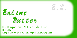 balint mutter business card